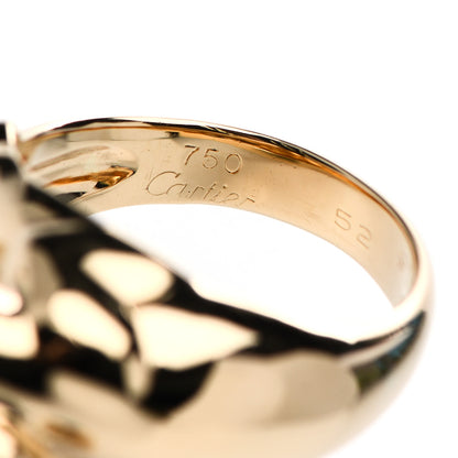 Cartier 18K Yellow Gold Black Onyx Emerald Double Panthère De Cartier Bypass Ring 52 6 6 of 8