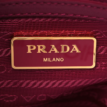 Prada Tessuto Nylon Soft Calf Double Zip Crossbody Bag Ibisco 7 of 11