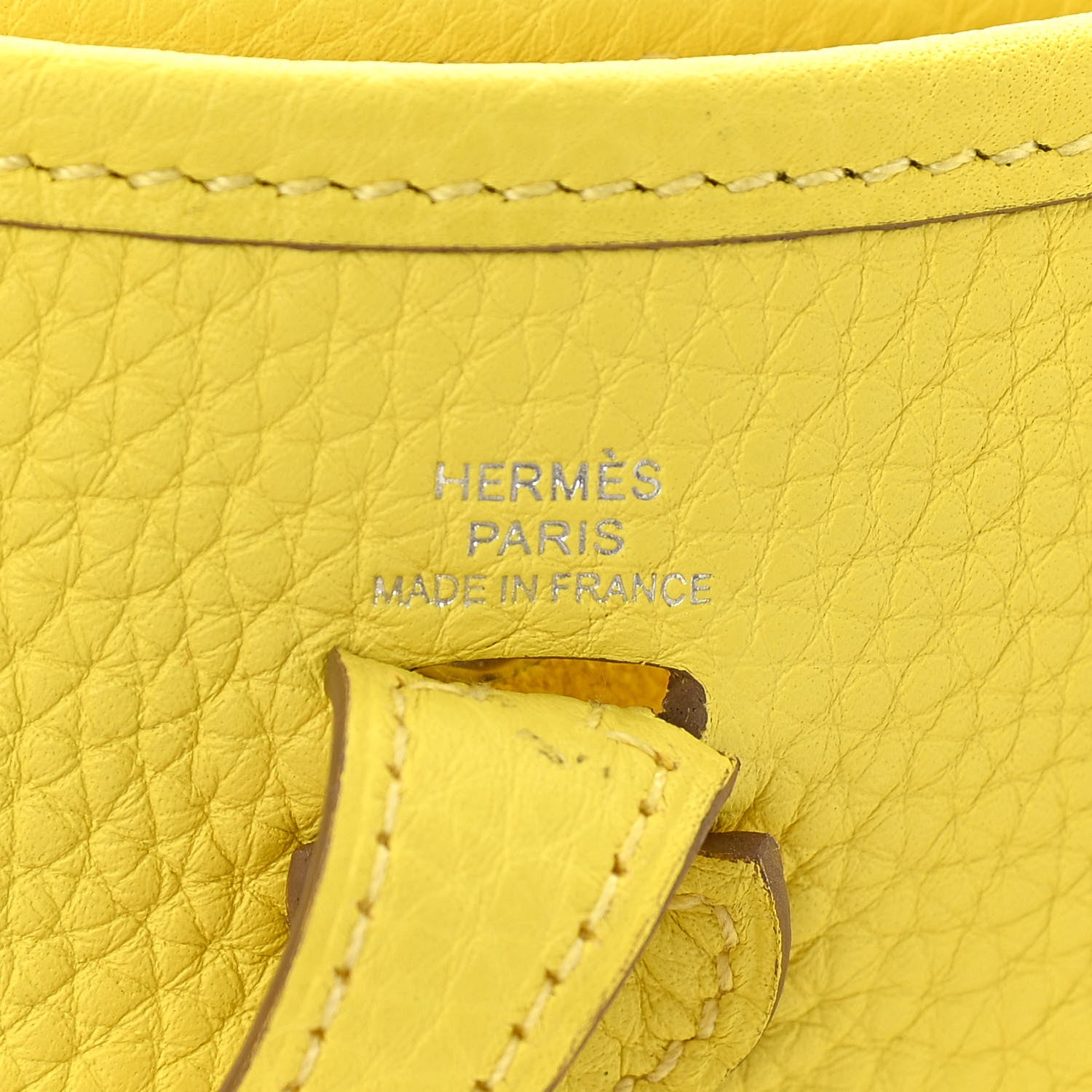 Hermes Taurillon Clemence Evelyne TPM Lime 6 of 12