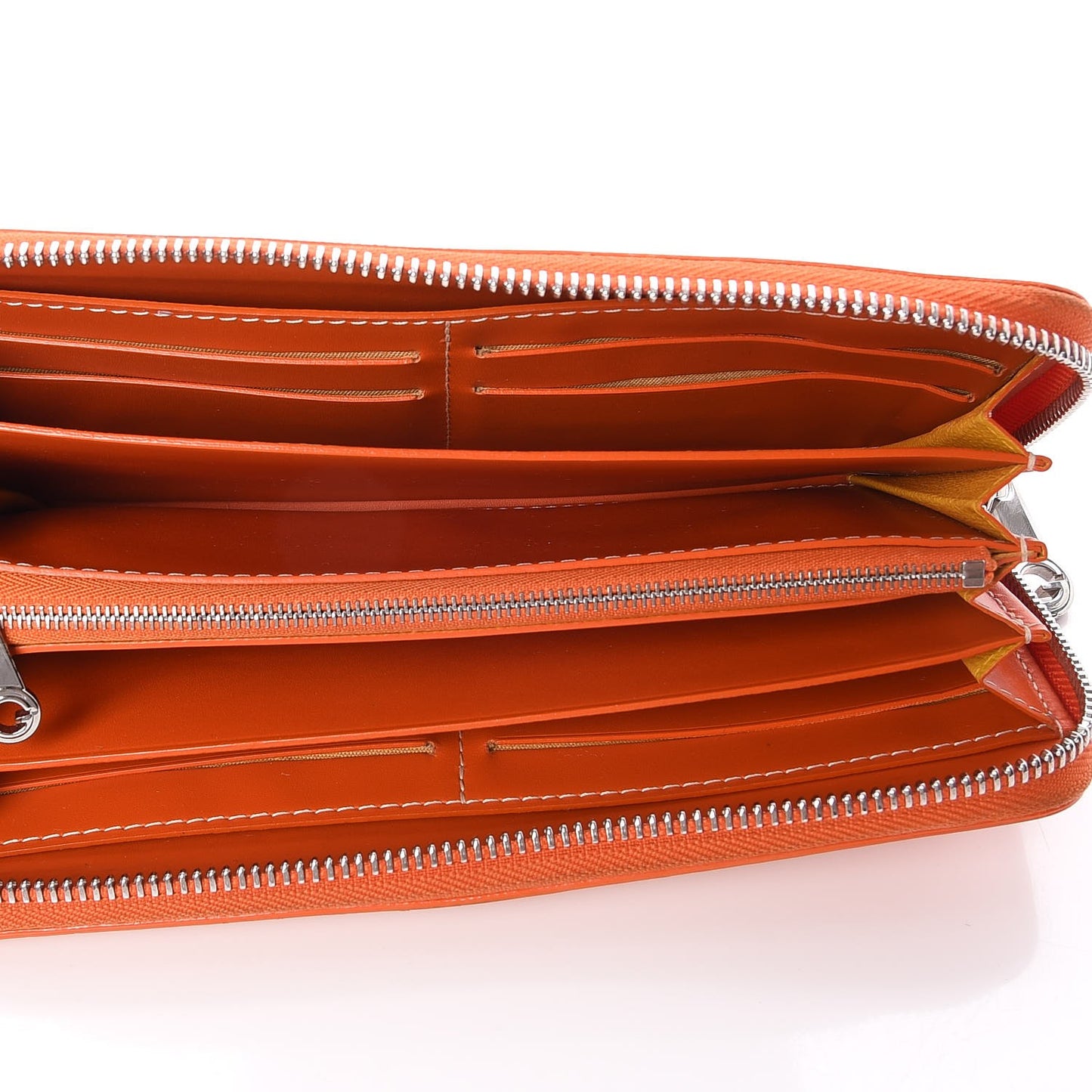 Goyardine Matignon Zip Around GM Wallet Orange