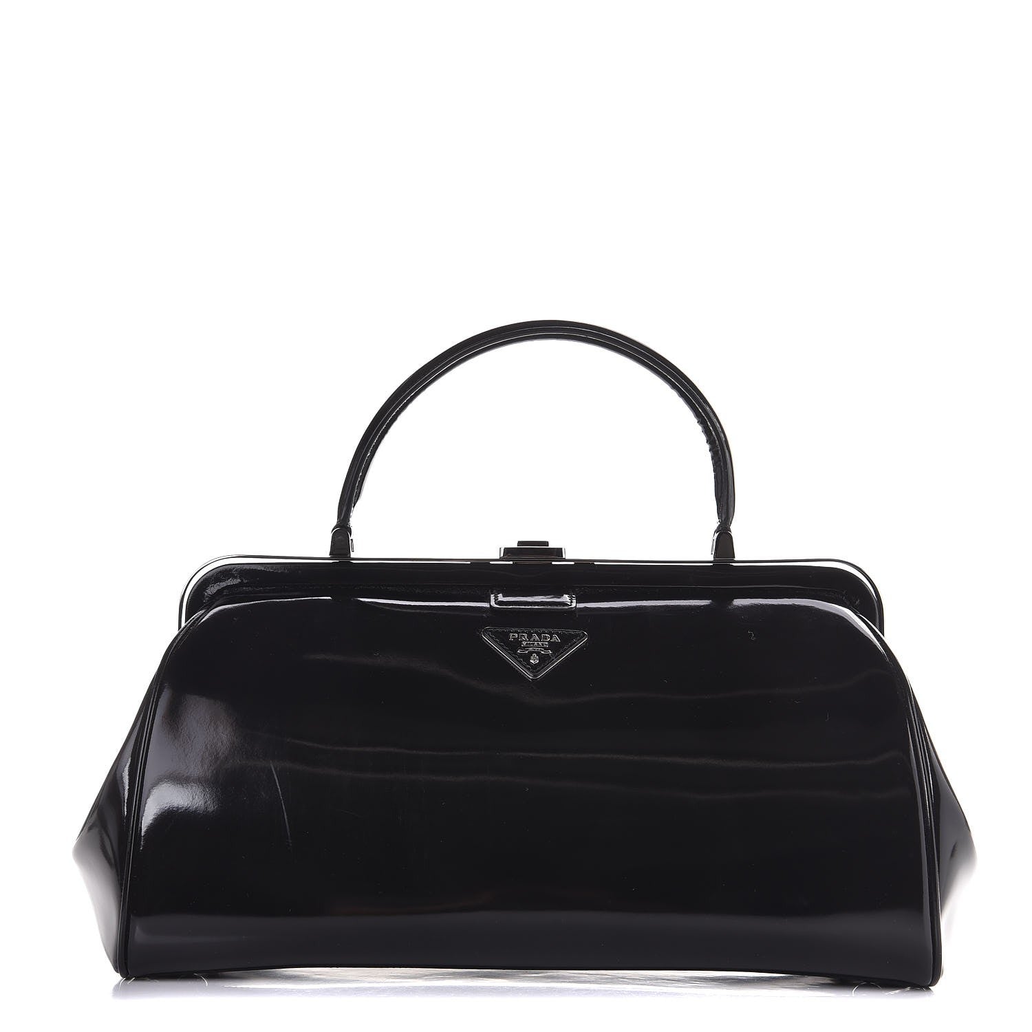 Prada Spazzolato Frame Bag Black 1 of 10
