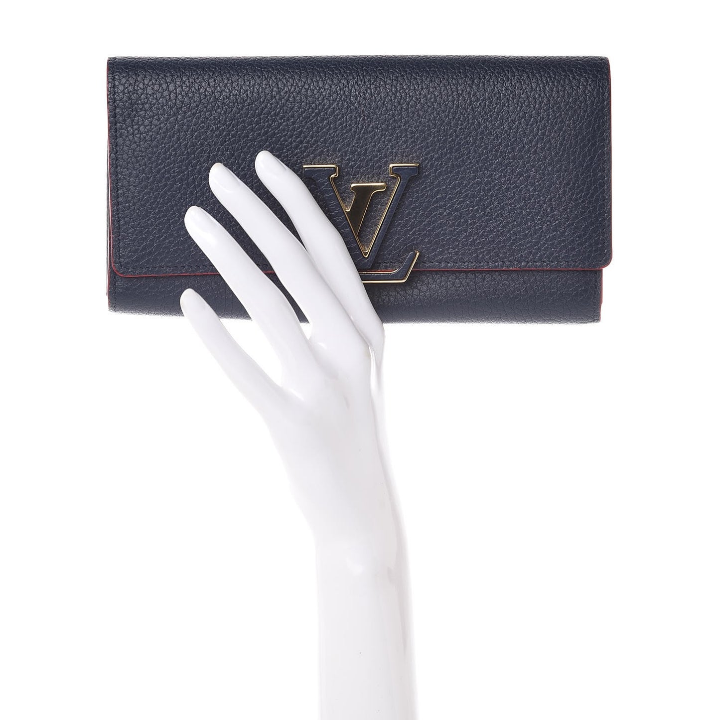 Taurillon Capucines Wallet Blue Marine