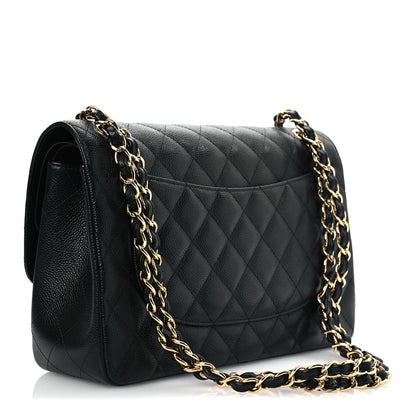 Chanel Caviar Quilted Jumbo Double Flap Black 3 of 10