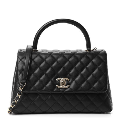 Chanel Caviar Quilted Small Coco Handle Flap Black 1 of 11