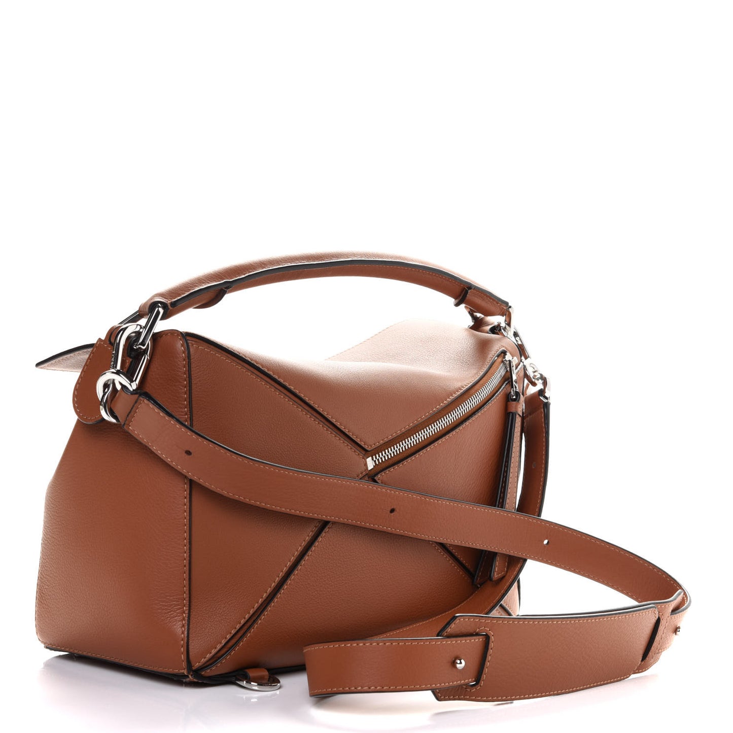 Calfskin Medium Puzzle Bag Tan