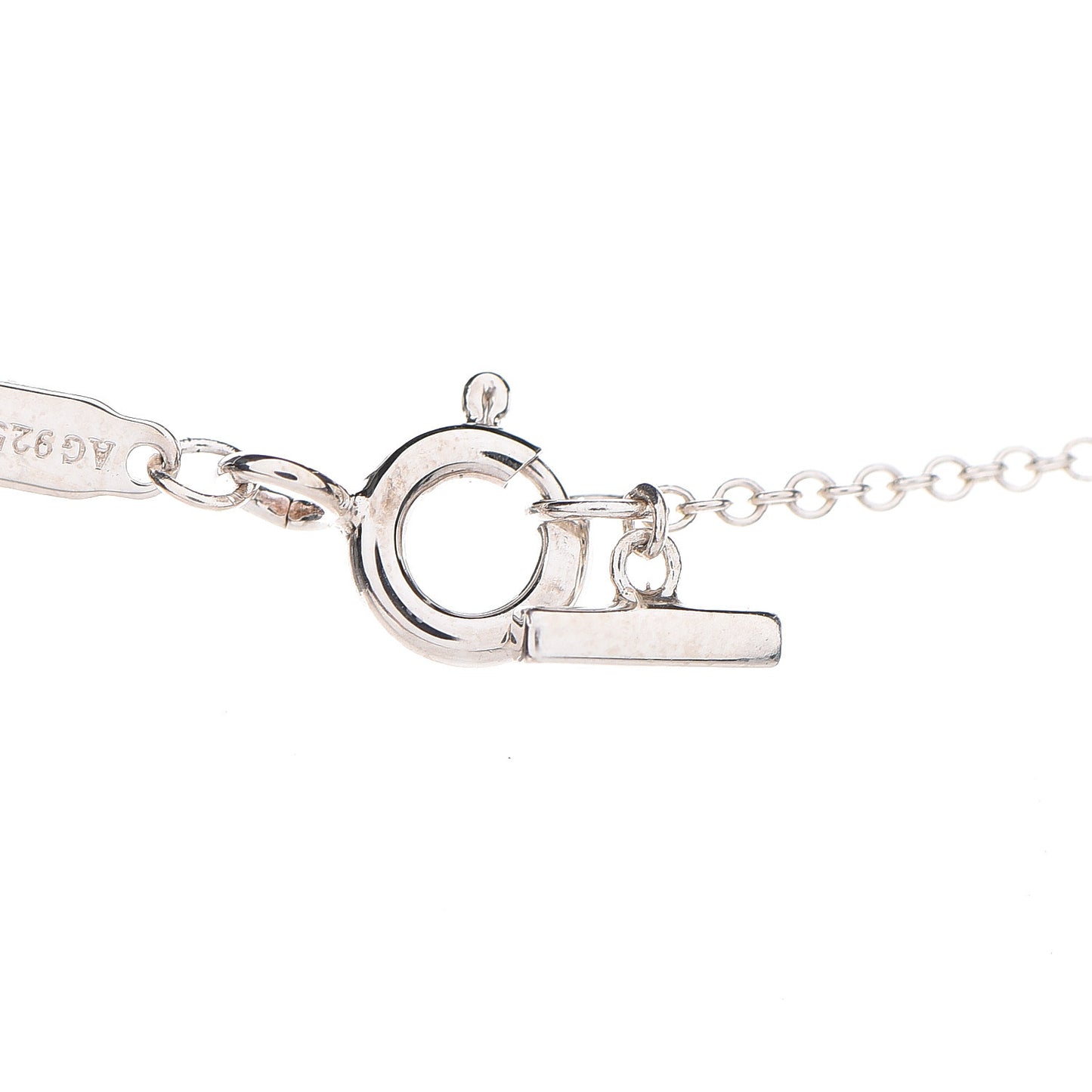 Sterling Silver Large T Smile Pendant Necklace