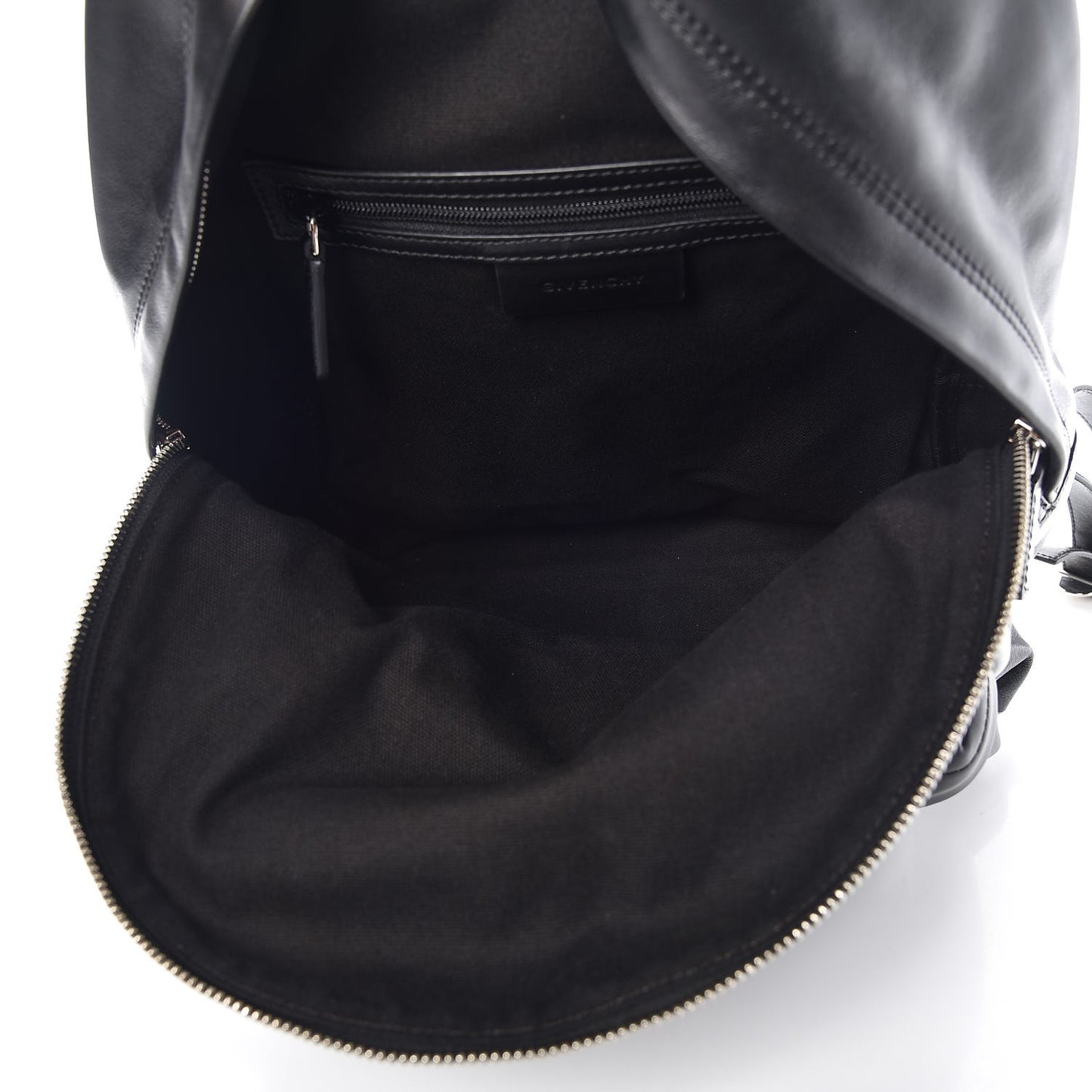 Smooth Calfskin Graffiti Paint Logo Backpack Black