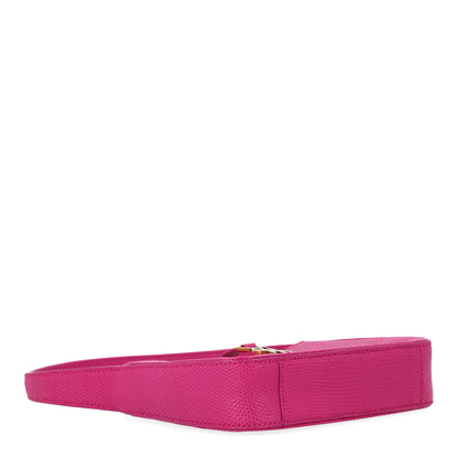 Saint Laurent Calfskin Lizard Embossed Le 5 A 7 Mini Hobo Acid Pink 3 of 9