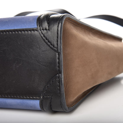 Celine Nubuck Smooth Calfskin Nano Tri-Color Luggage Royal Blue 12 of 18