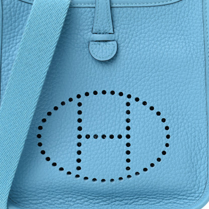 Hermes Taurillon Clemence Evelyne TPM Bleu Du Nord 7 of 10