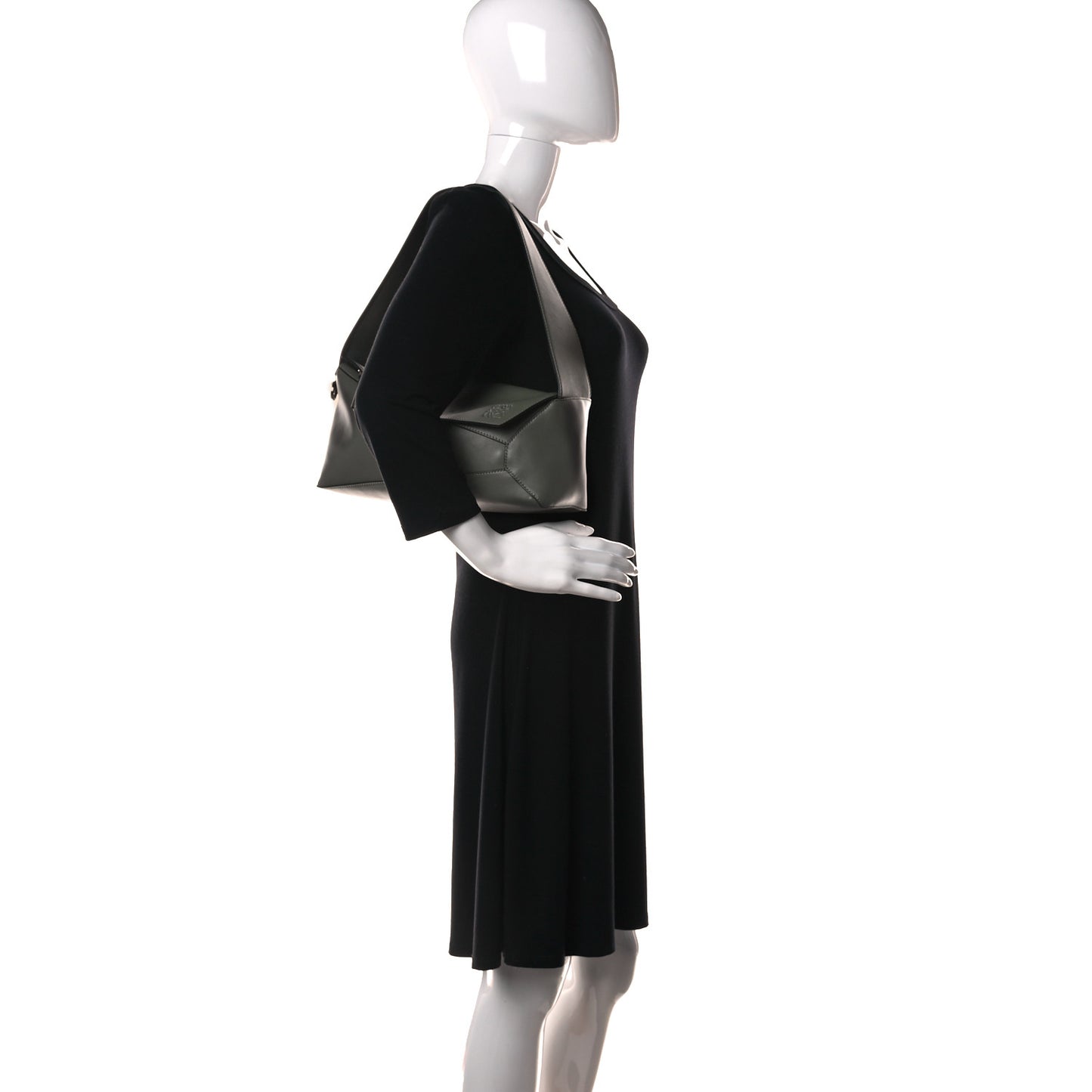 Calfskin Puzzle Hobo Black