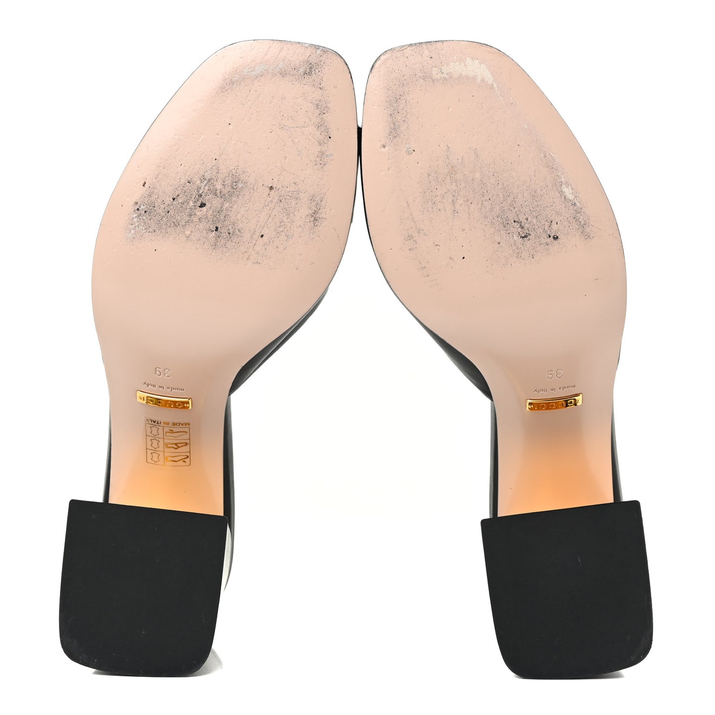 Nappa Horsebit 75mm Slide Sandals 39 Black