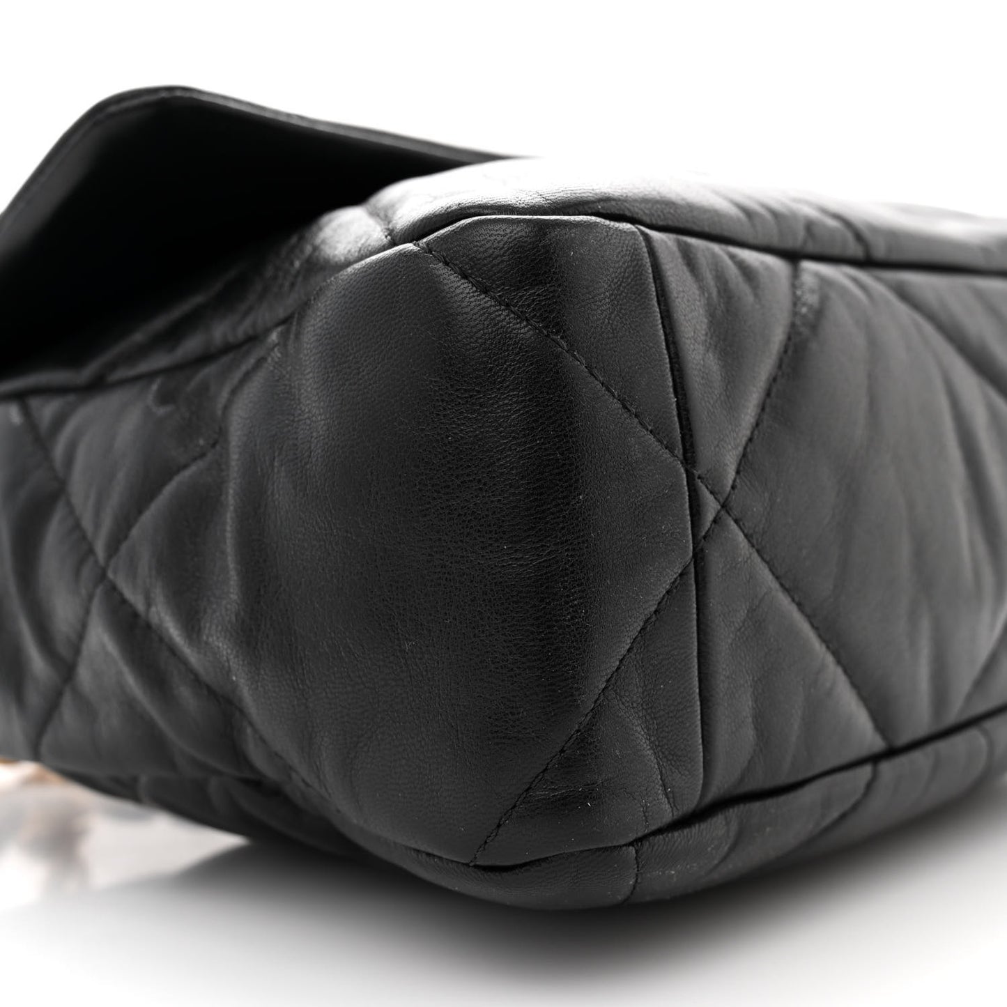 Lambskin Quilted Large Chanel 19 Flap Black