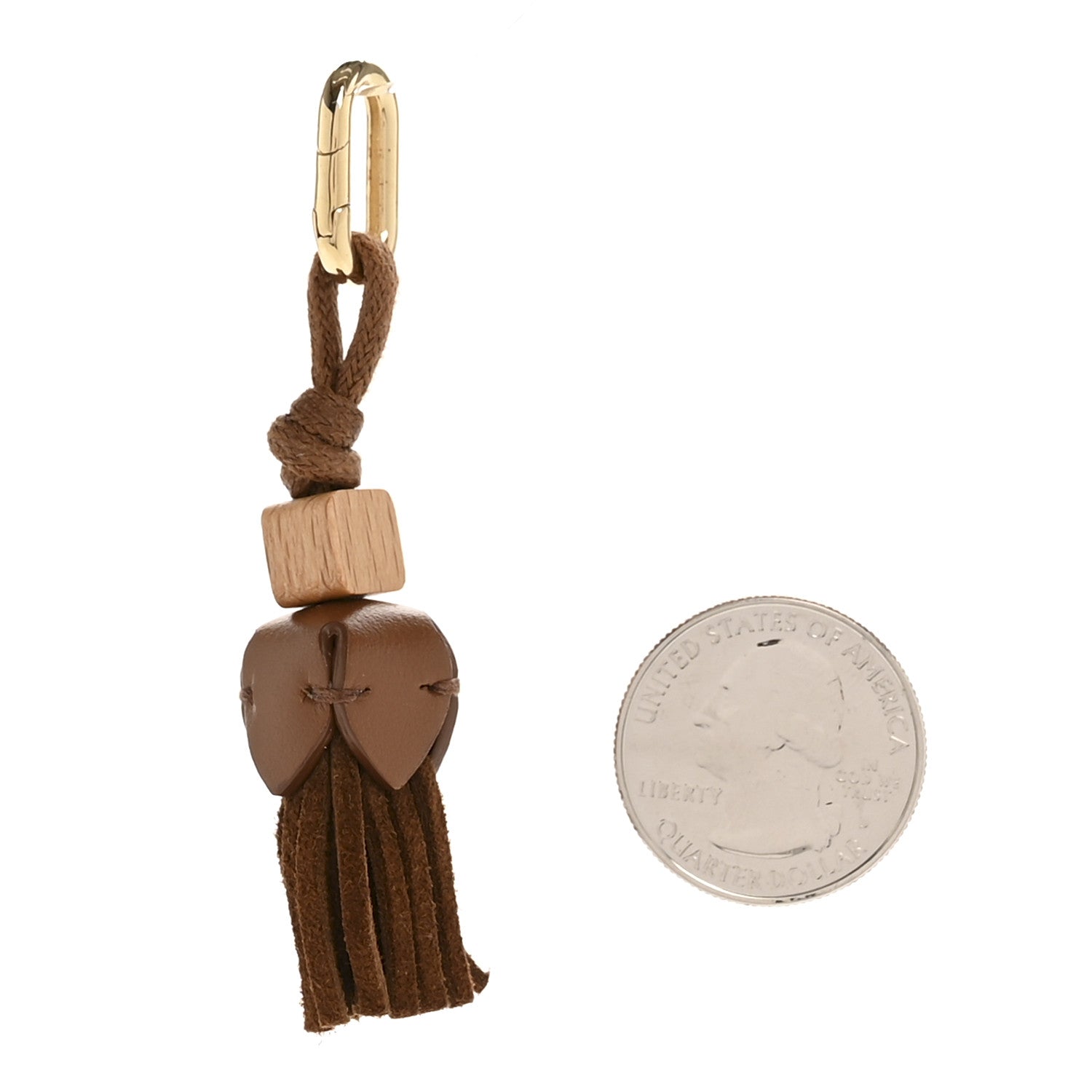 Miu Miu Calfskin Micro Trick Bag Charm Cognac 2 of 3