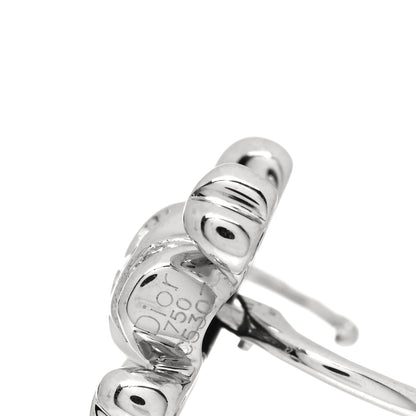 Christian Dior 18K White Gold Diamond Tete de Mort Earrings 4 of 5