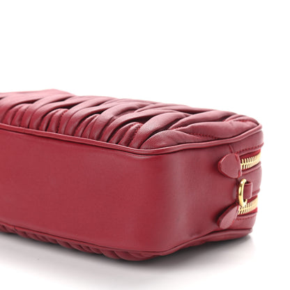 Miu Miu Nappa Matelasse Double Zip Shoulder Bag Fuoco 9 of 9