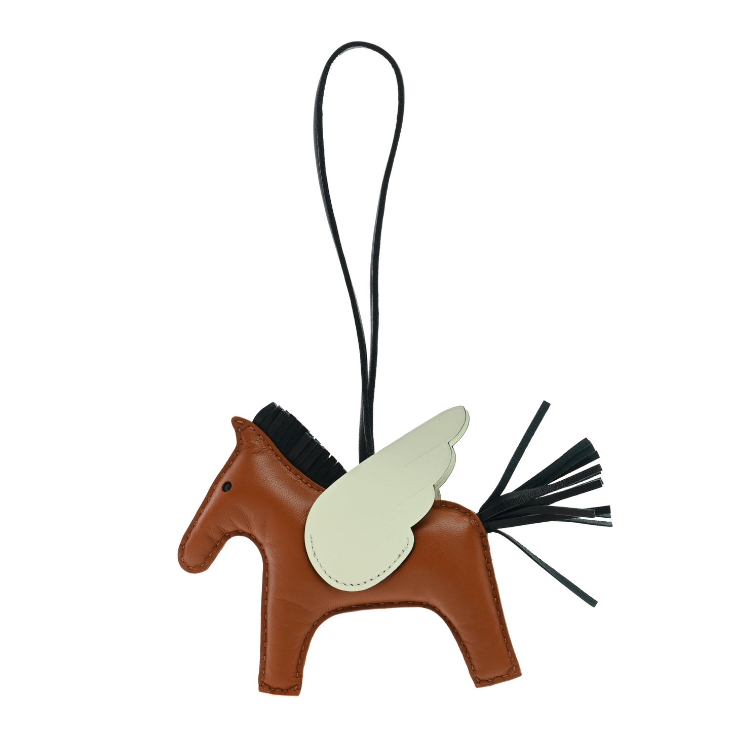 Milo Lambskin Grigri Rodeo Pegase Horse Bag Charm PM Gold Vert Cypress Vert Fizz