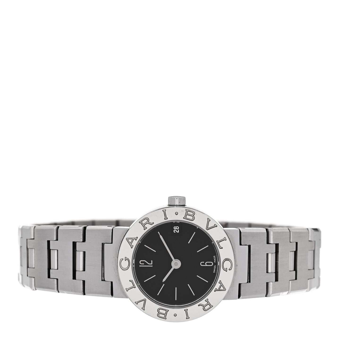 Stainless Steel 23mm Quartz Watch Black