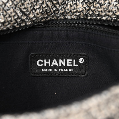 Chanel Crystal Tweed Quilted Medium Single Flap Black 6 of 15