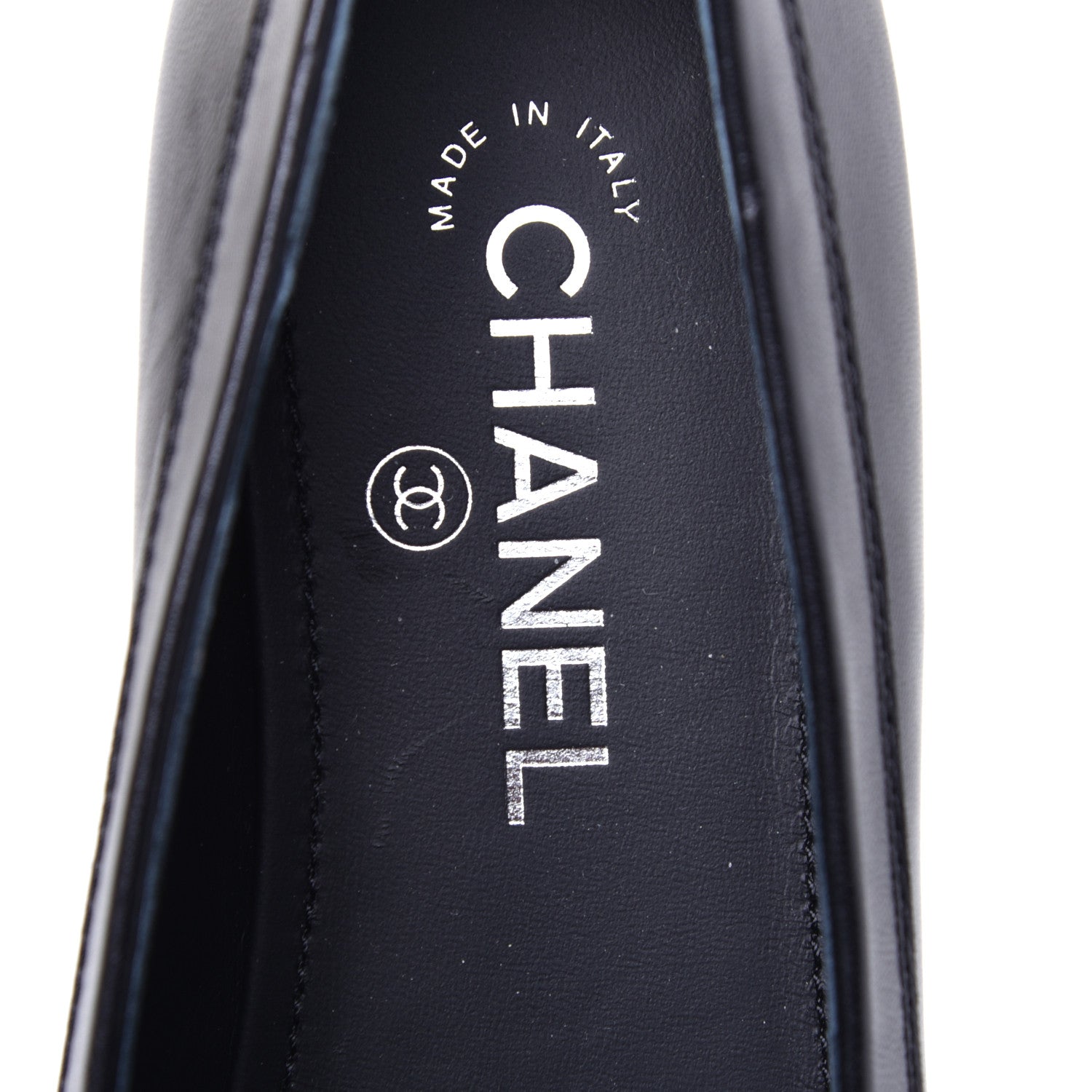 Chanel Calfskin CC Chain Mocassin Loafers 38.5 Black 8 of 11