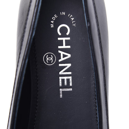 Chanel Calfskin CC Chain Mocassin Loafers 38.5 Black 8 of 11