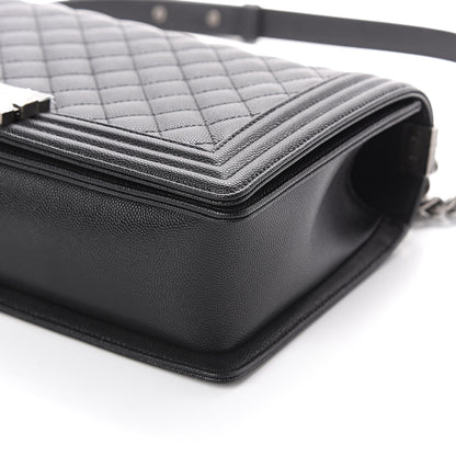 Chanel Caviar Quilted New Medium Boy Flap Black 9 of 9