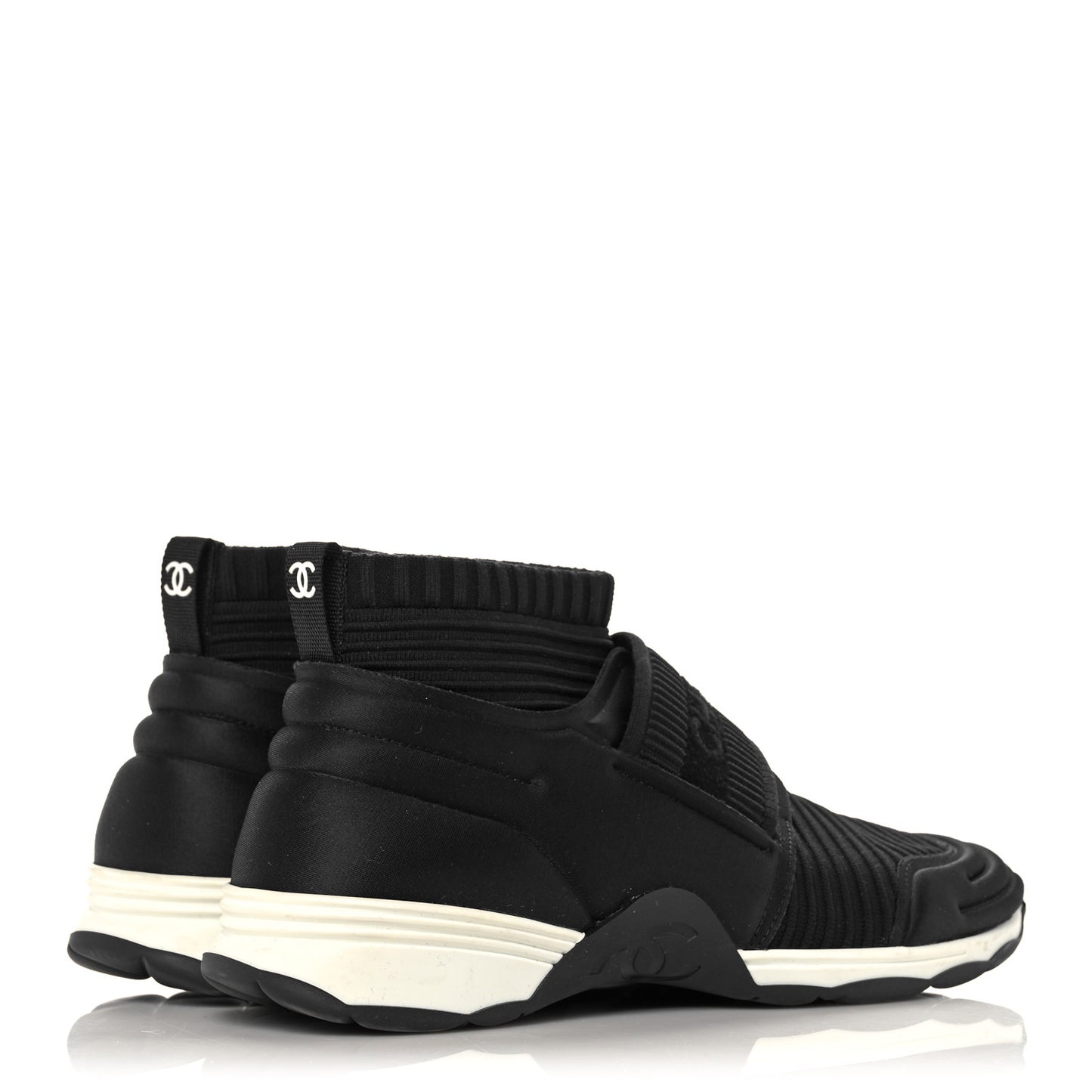 Stretch Fabric CC Sneakers 38.5 Black