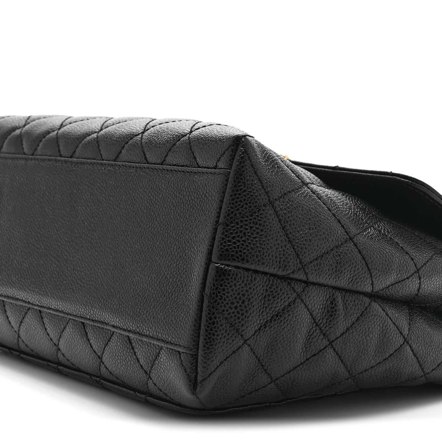 Chanel Caviar Quilted Jumbo Kelly Flap Black 10 of 10