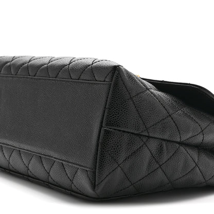 Chanel Caviar Quilted Jumbo Kelly Flap Black 10 of 10
