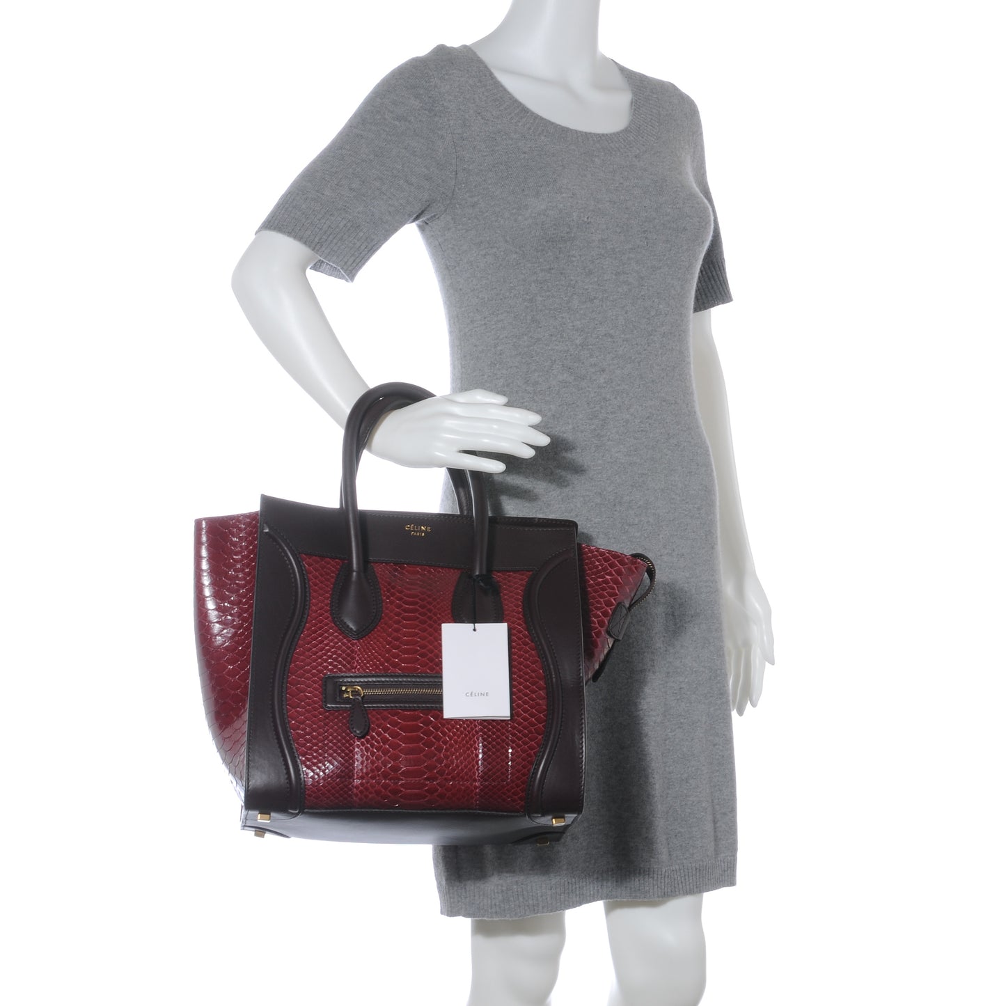 Python Mini Luggage Burgundy