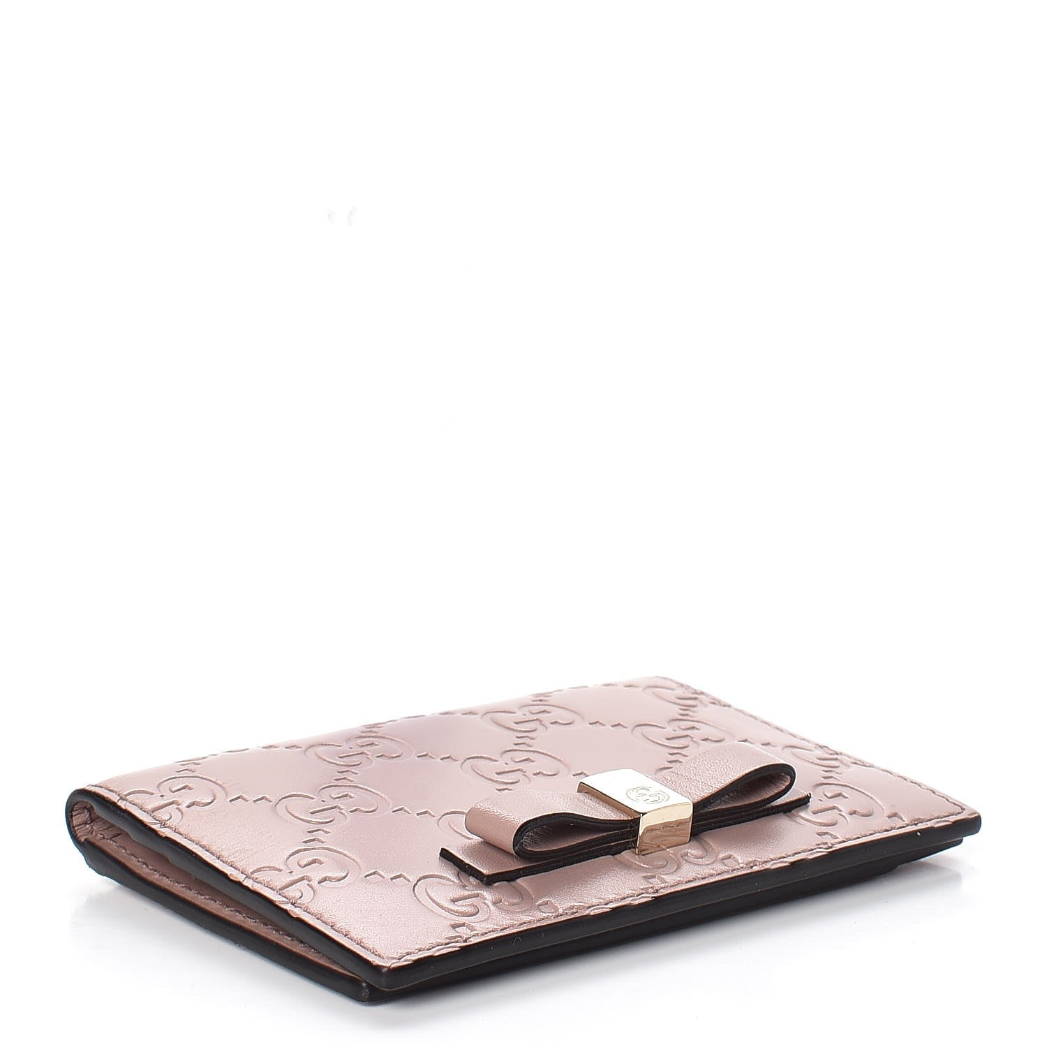 Gucci Guccissima Bow Train Pass Case Soft Pink 12 of 16