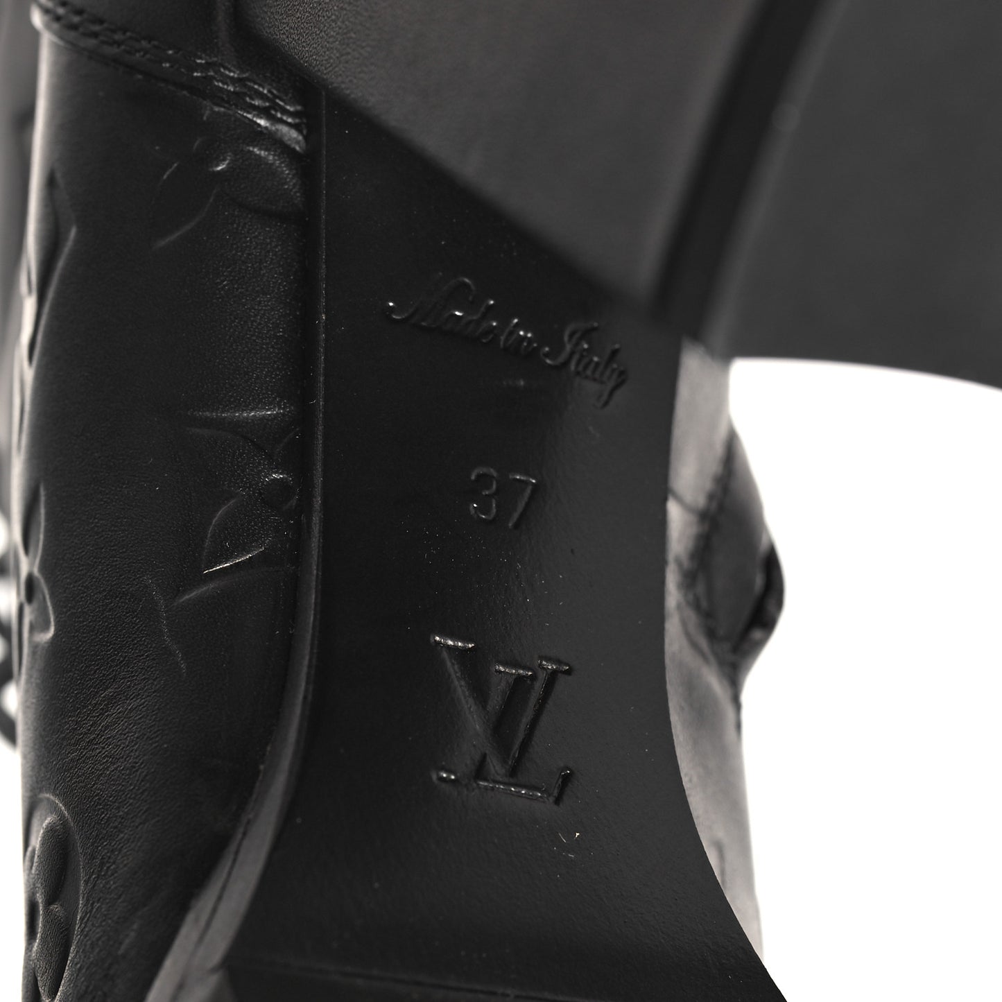 Calfskin Monogram Star Trail Ankle Boots 37 Black
