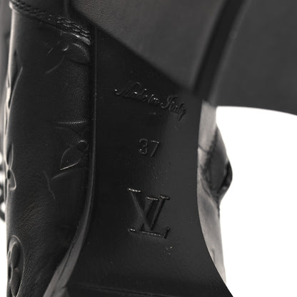 Louis Vuitton Calfskin Monogram Star Trail Ankle Boots 37 Black 7 of 8