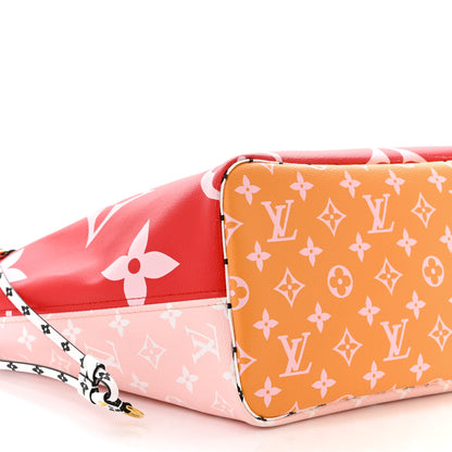 Louis Vuitton Monogram Giant Neverfull MM Rouge 9 of 15