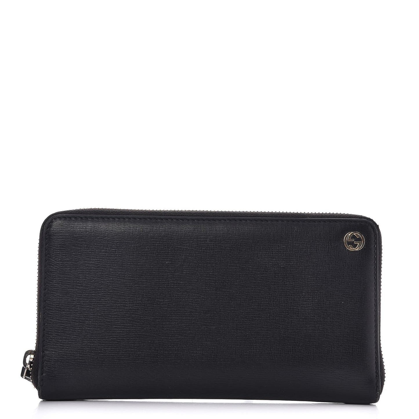 Calfskin GG Zip Around Wallet Black