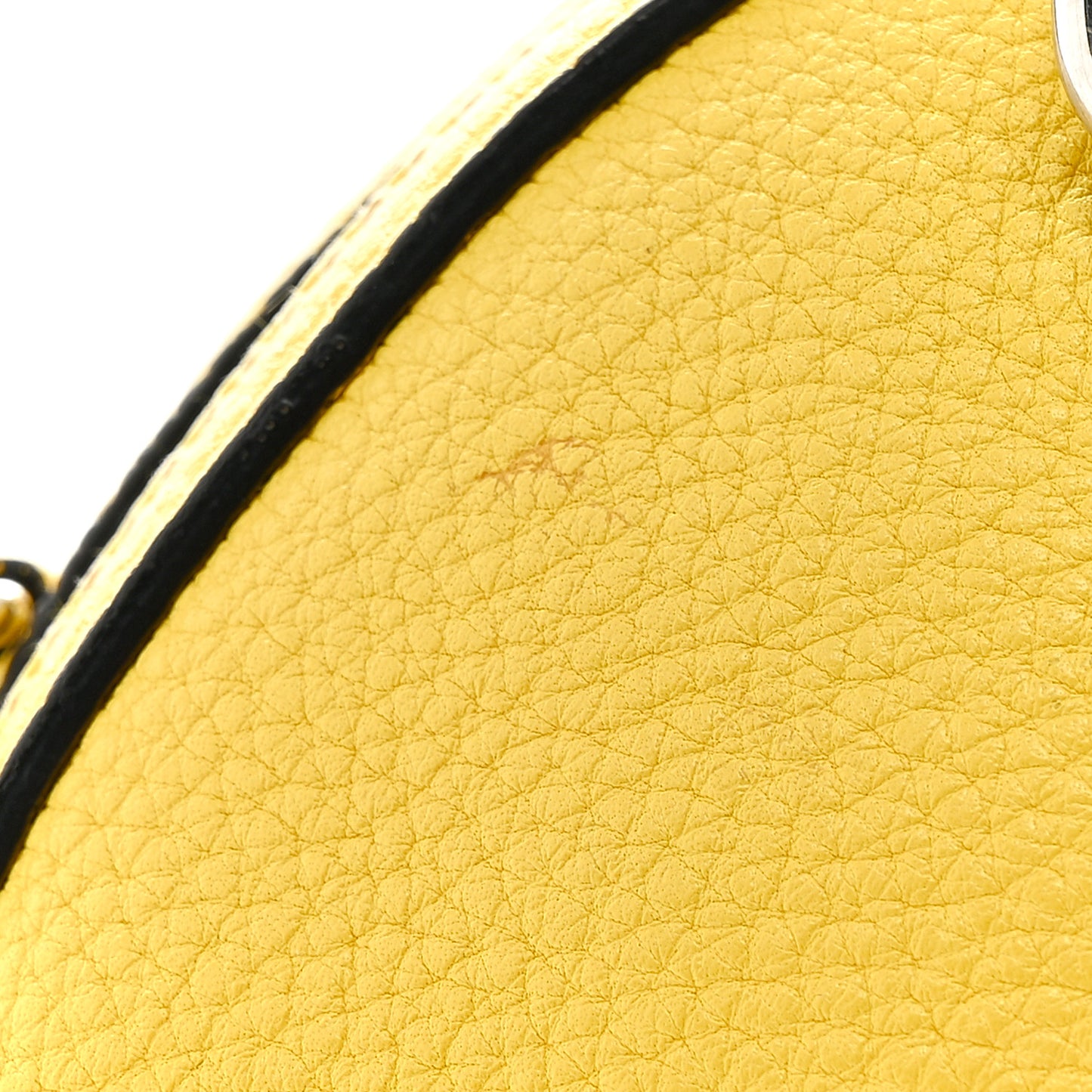 Vitello Daino Dome Satchel Mimosa