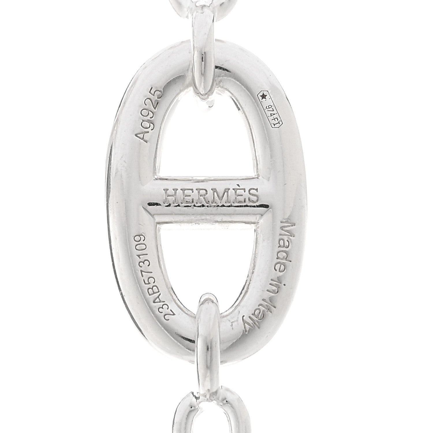 Hermes Sterling Silver Farandole Necklace 80 4 of 6