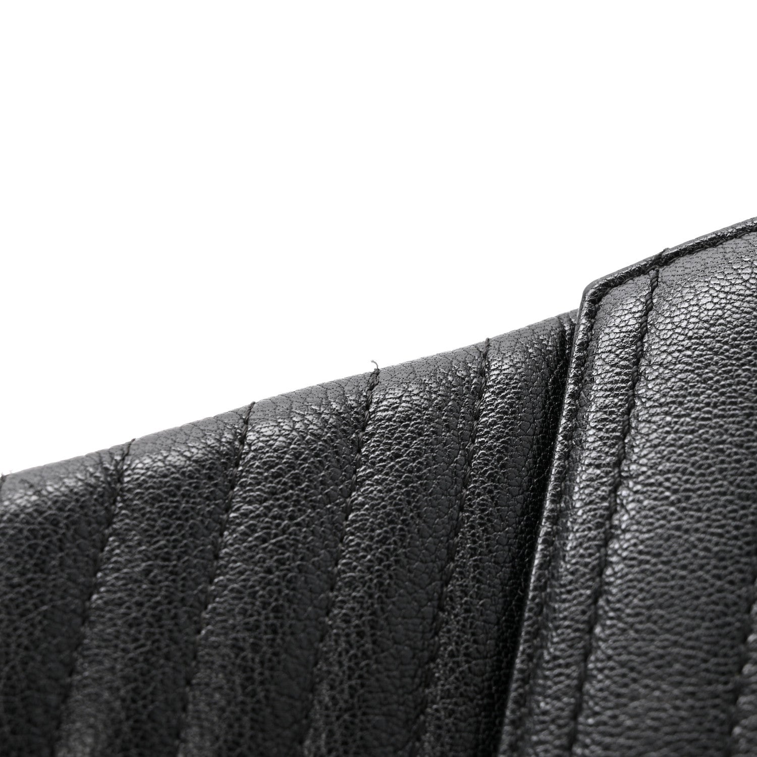Chanel Sheepskin Chevron Quilted Small Envelope Clutch Black 10 of 11