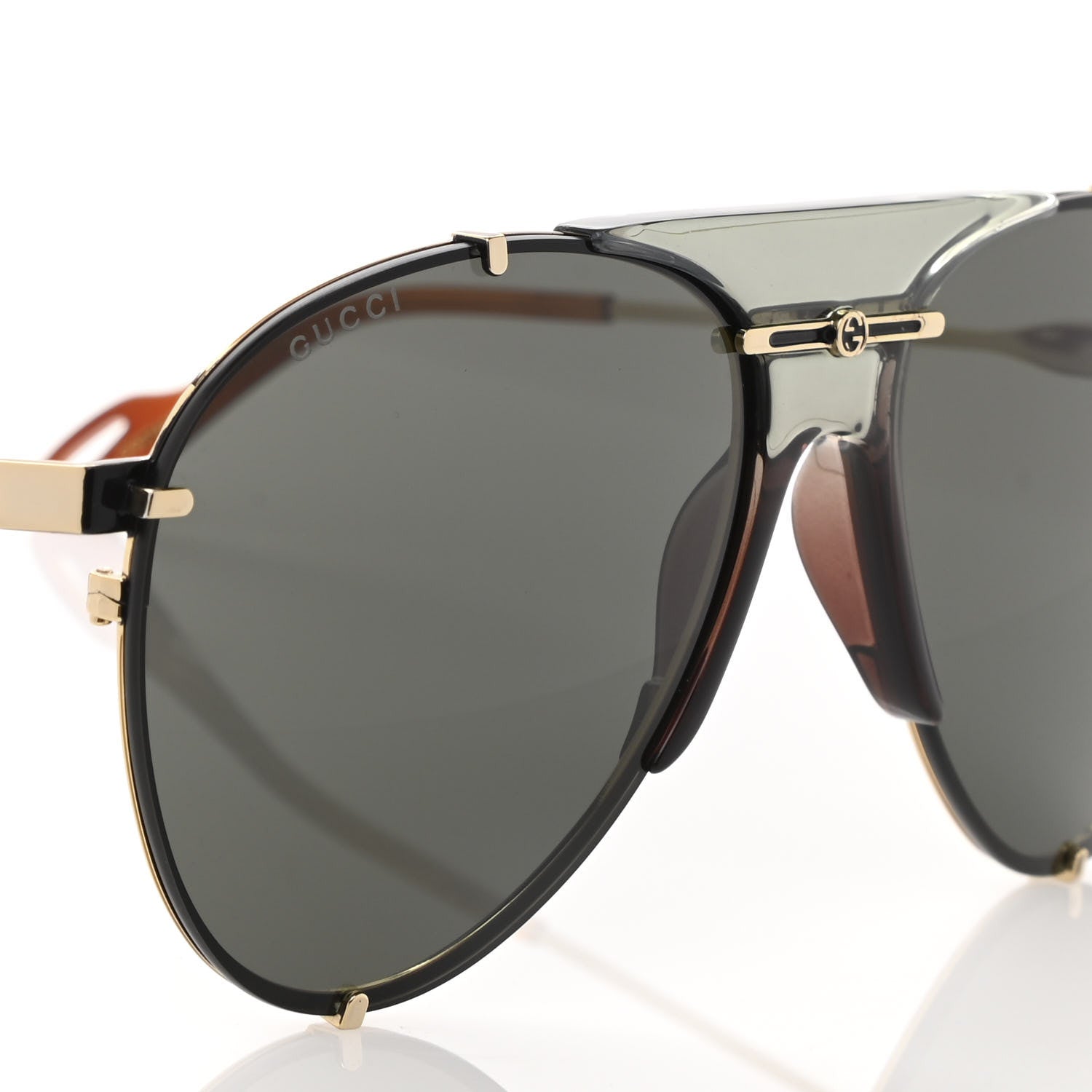 Gucci Metal Aviator Frame Sunglasses GG0740S Black 7 of 8