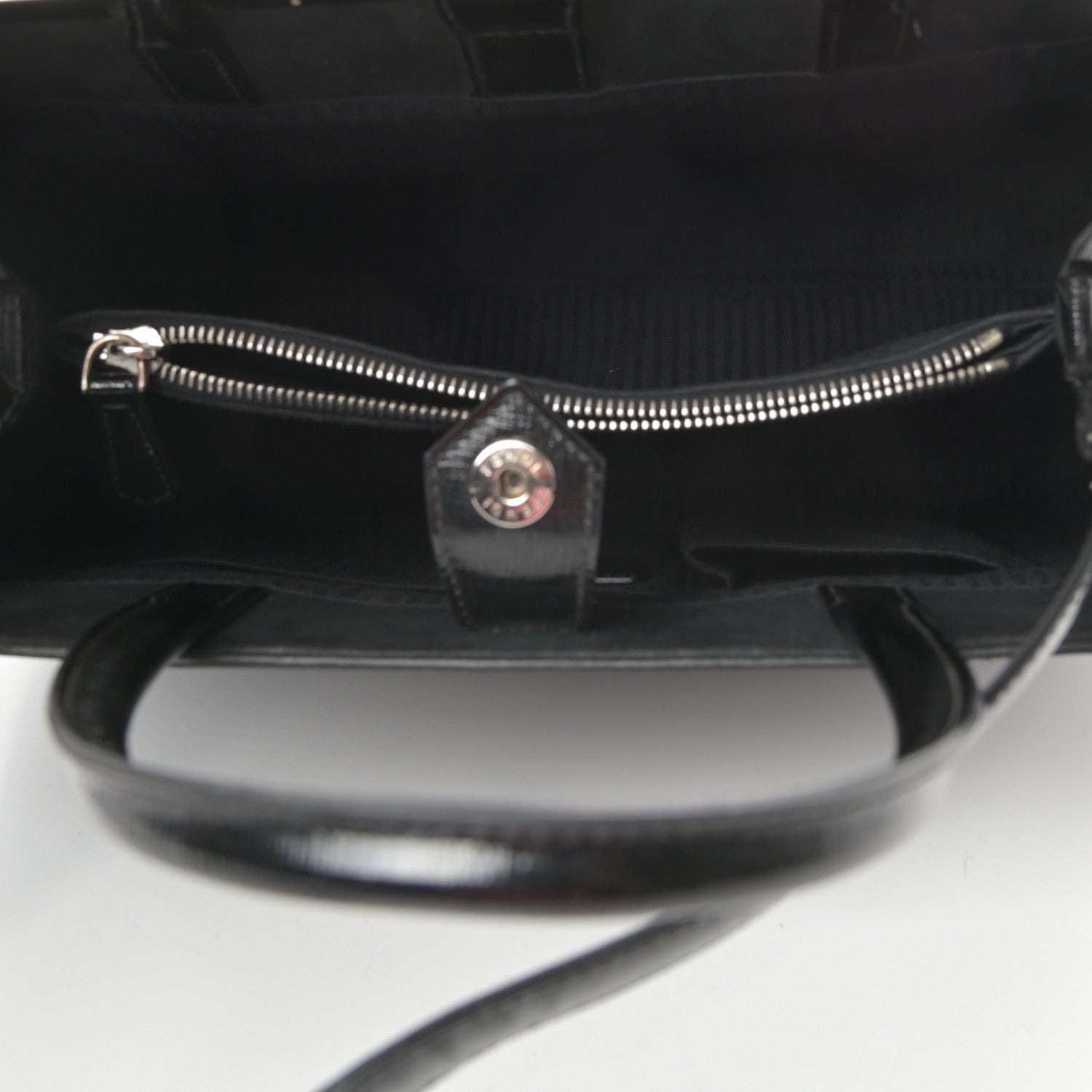 Fendi Patent Vitello Elite Regular 2Jours Tote Black 5 of 12