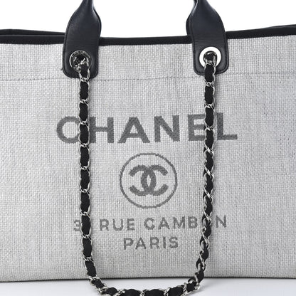 Chanel Canvas Deauville Large Tote Grey 8 of 10