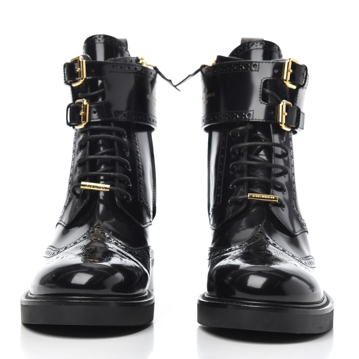 Louis Vuitton Glazed Calfskin Midtown Ankle Boots 41 Black 2 of 9