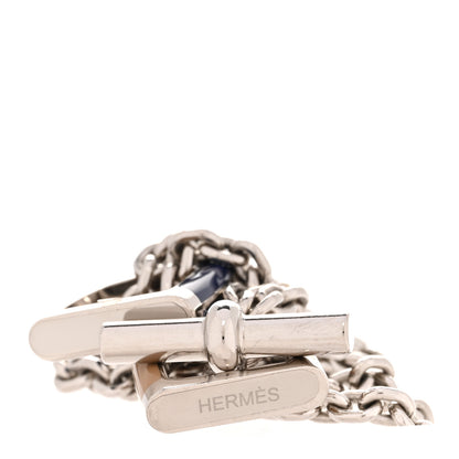 Hermes Palladium Lacquered Etrier Necklace 5 of 7
