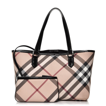 Burberry Supernova Check Small Nickie Tote Black 1 of 12