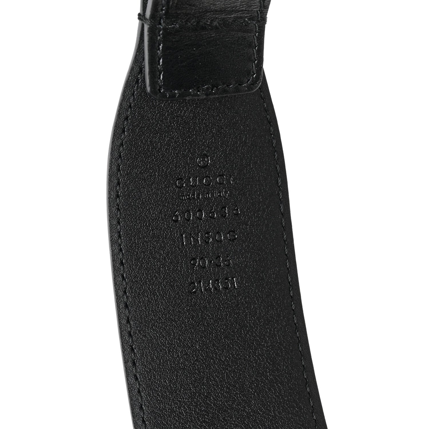 Gucci Efesto Leather Horsebit 25mm Belt 90 36 Black 3 of 4
