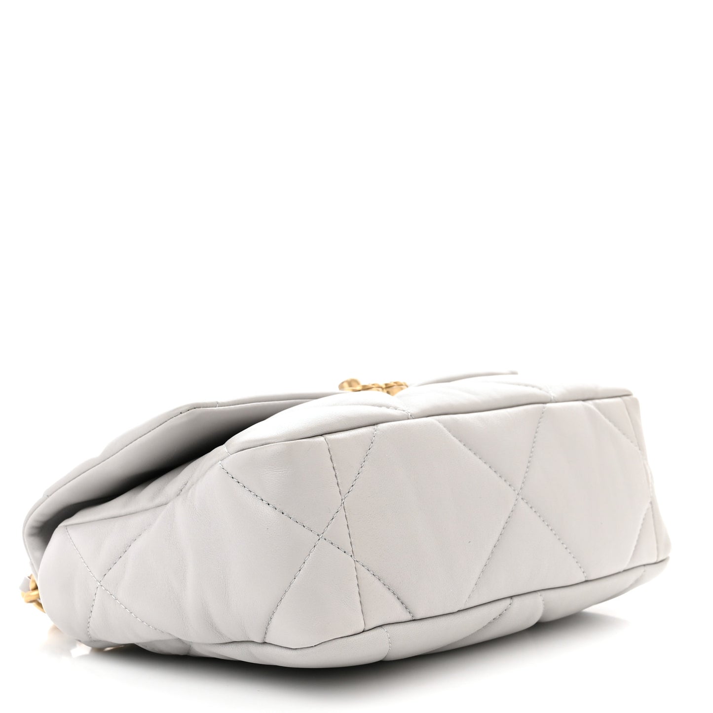 Lambskin Quilted Medium Chanel 19 Flap Grey