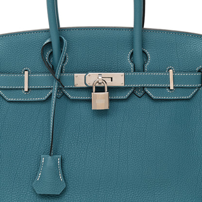 Hermes Togo Birkin 30 Blue Jean 8 of 13