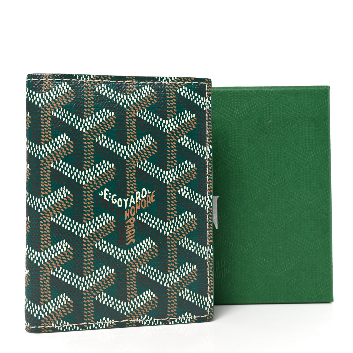 Goyardine Saint Marc Folding Card Case Green