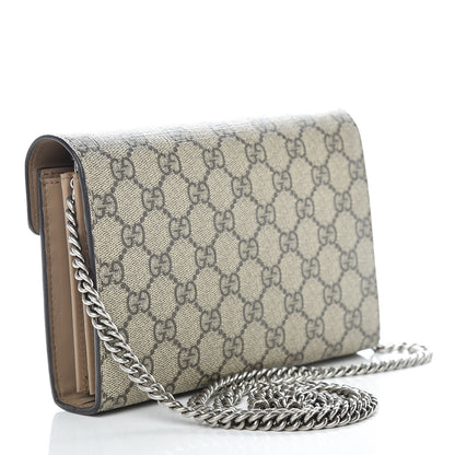 Gucci GG Supreme Monogram Mini Dionysus Chain Wallet Beige Taupe 2 of 12