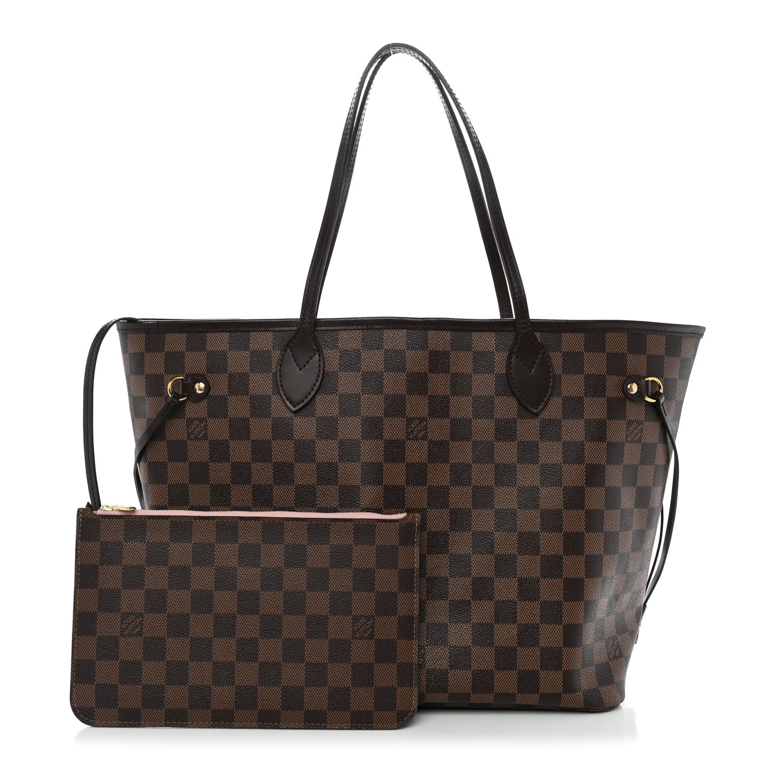 Louis Vuitton Damier Ebene Neo Neverfull MM Rose Ballerine 3 of 13